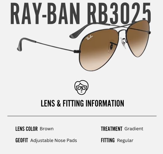 Classic Aviator Shape Sunglasses With Eyewear Kit Bundle Polished Black Frame  Brown Lens