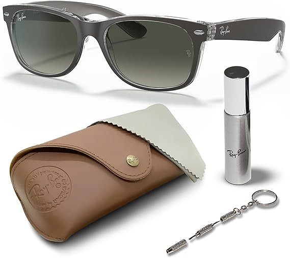 Wayfarer Color Mix Square Shape Sunglasses With Eyewear Kit Bundle