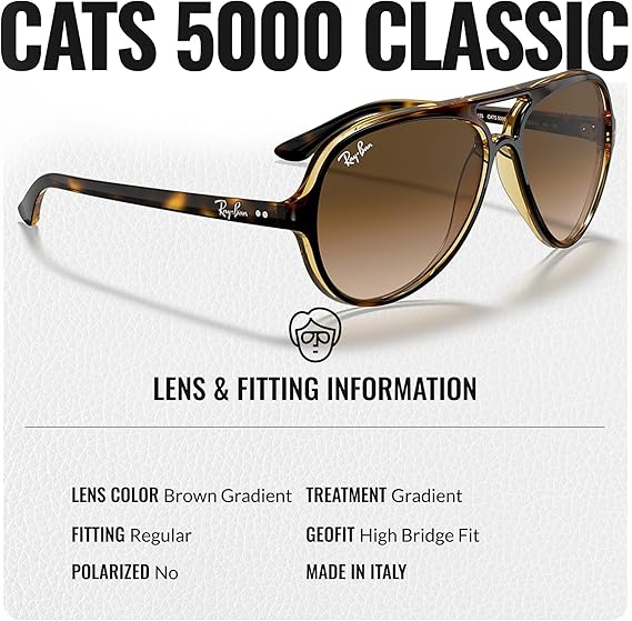 Classic Pilot Shape Sunglasses for Men & Women With Eyewear Kit Bundle Light Brown Gradient Lens