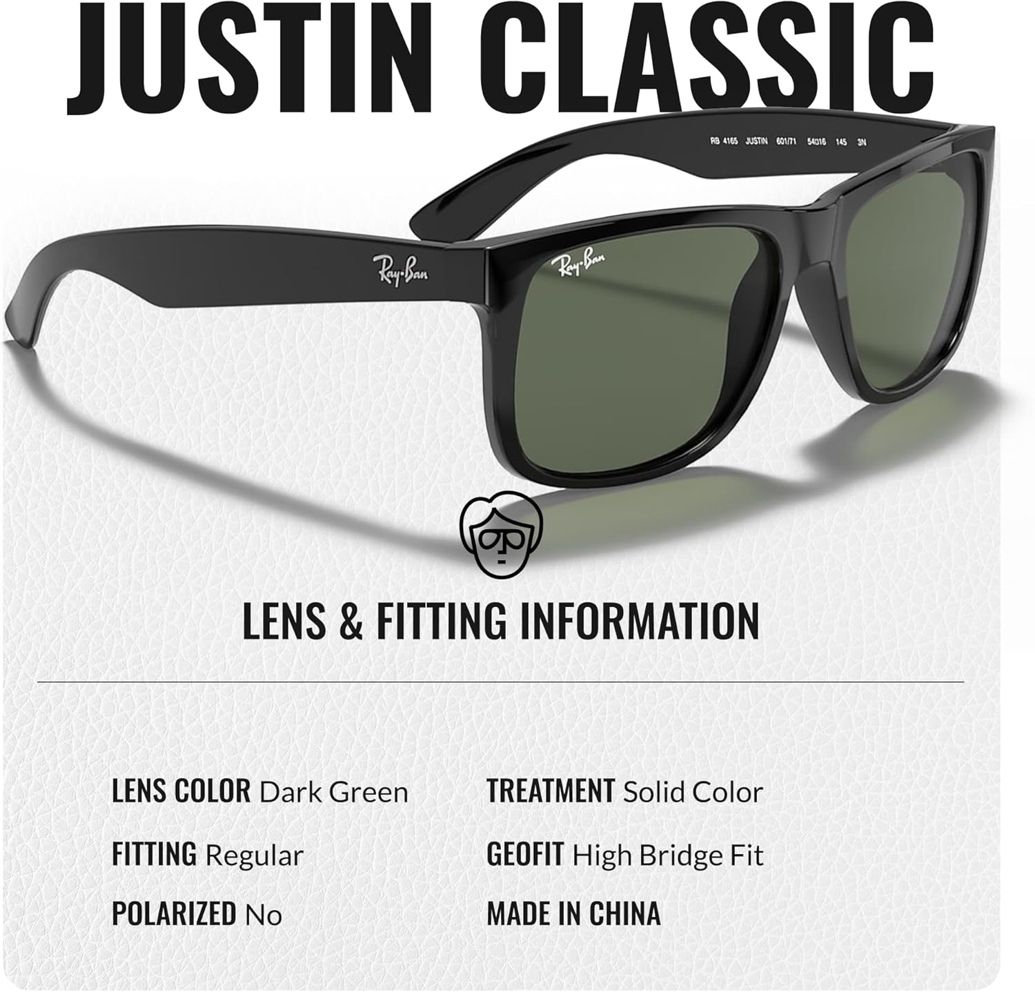 Square Shape Sunglasses With Eyewear Kit Bundle - High Bridge Fit Dark Green Lens