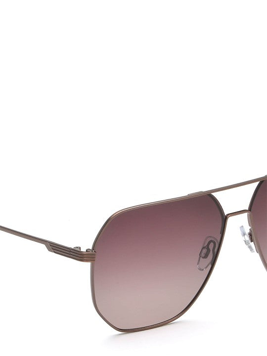 Brown Lens & Brown Square Sunglasses For Men