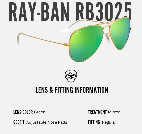 Classic Aviator Shape Sunglasses With Eyewear Kit Bundle Gold Frame Green Flash Lens