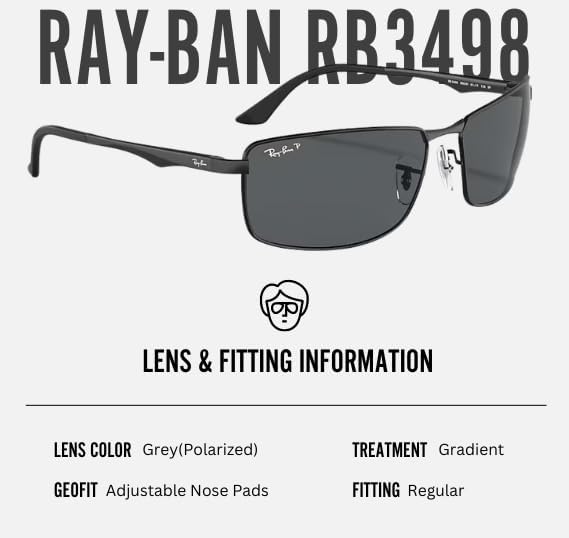 Rectangle Sunglasses With Eyewear Kit Bundle Black Frame Polarized Grey Lens