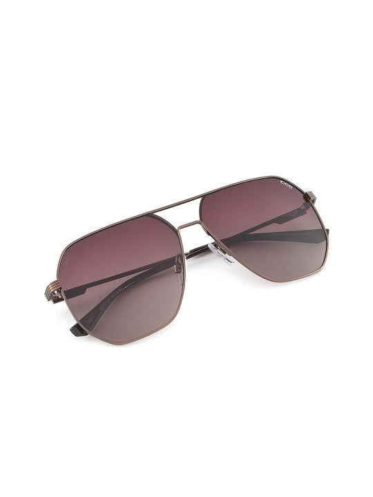 Brown Lens & Brown Square Sunglasses For Men