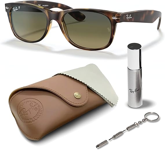 Classic Square Shape Sunglasses With Eyewear Kit Bundle  Green Lens