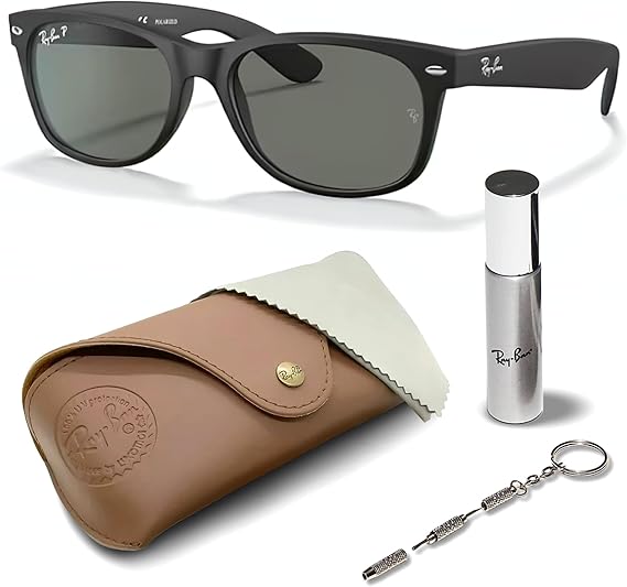 Classic Square Shape Sunglasses With Eyewear Kit Bundle - High Bridge Fit - Square Sunglasses