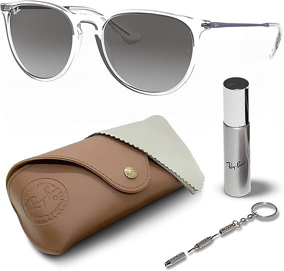 Phantos Shape Sunglasses With Eyewear Kit Bundle - High Bridge Fit -  Grey Gradient Lens