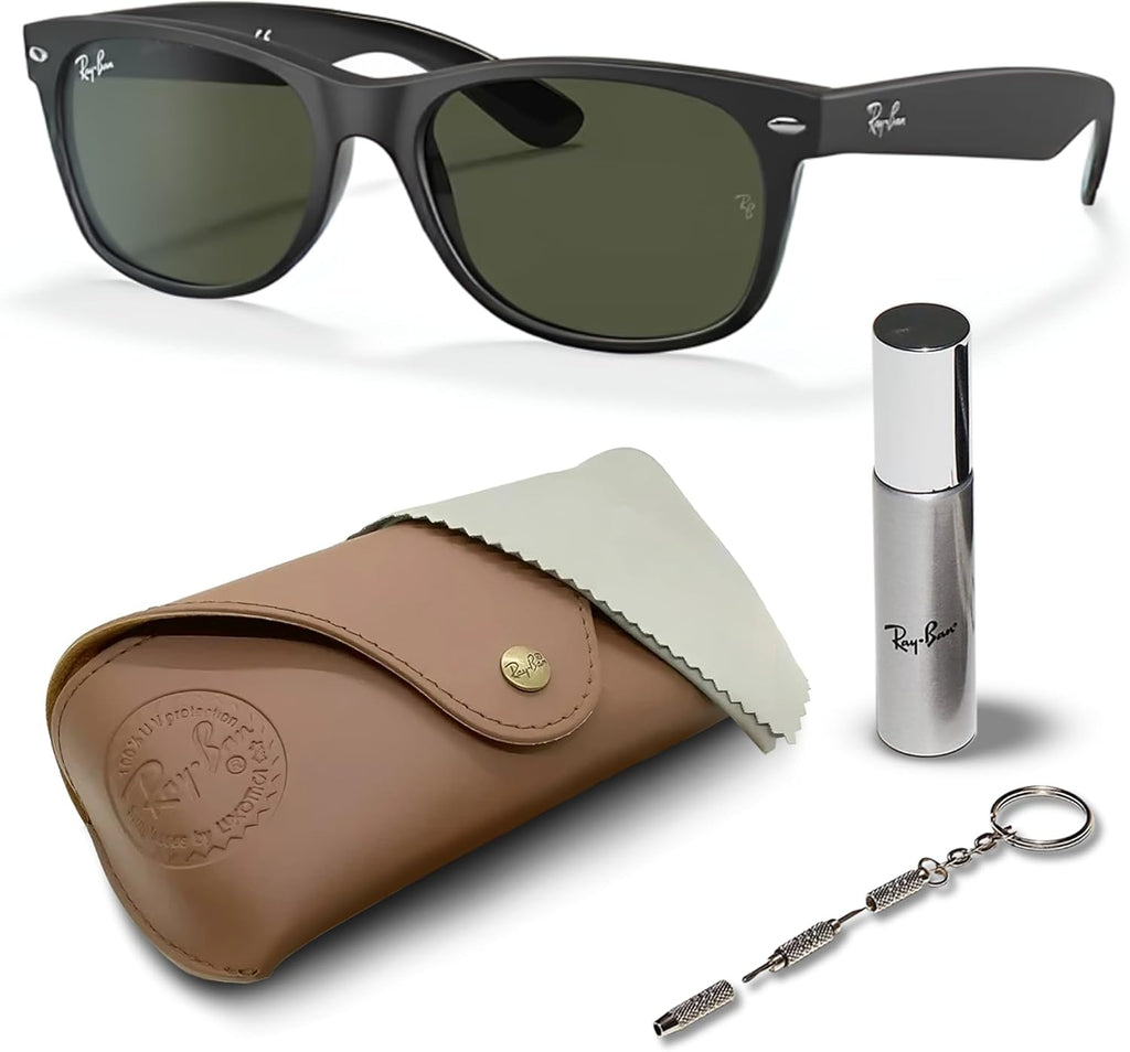 Classic Square Shape Sunglasses With Eyewear Kit Bundle Square Sunglasses Matte  Green Lens