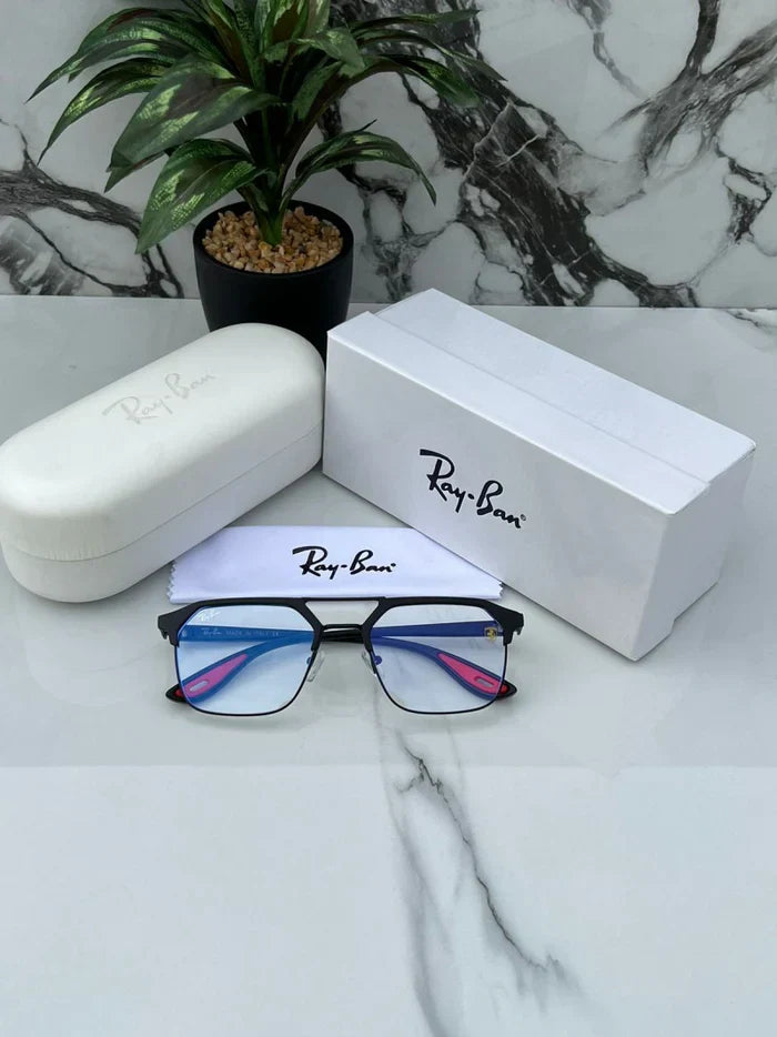 METAL BLACK BLUE CUT UV-400 SUNGLASSES