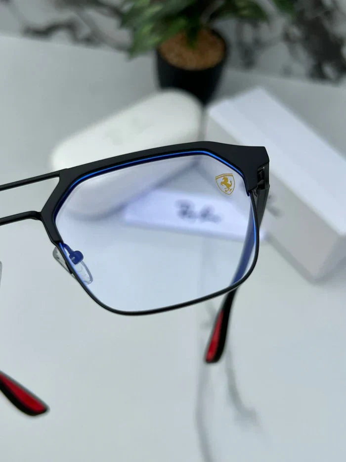 METAL BLACK BLUE CUT UV-400 SUNGLASSES