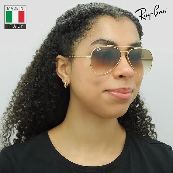 Aviator Pilot Sunglasses With Eyewear Kit Bundle Gold Frame Light Brown Lens