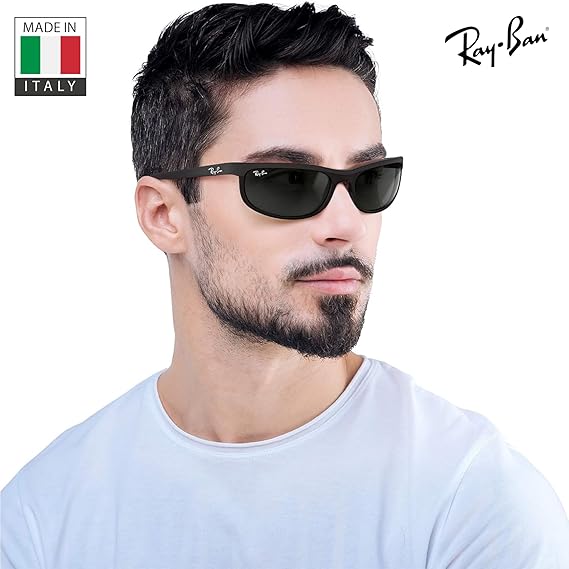 Rectangle Sunglasses With Eyewear Kit Bundle - High Bridge Fit - Retro Sunglasses Polished Dark Havana Frame