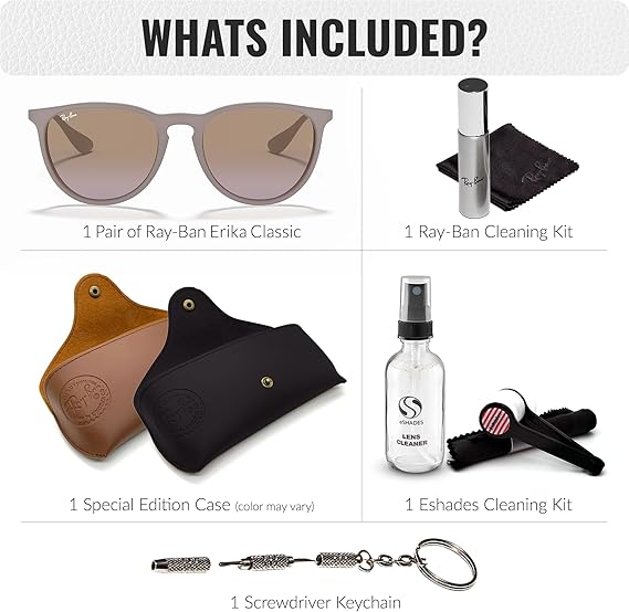 Phantos Shape Sunglasses With Eyewear Kit Bundle - High Bridge Fit -Violet Lens