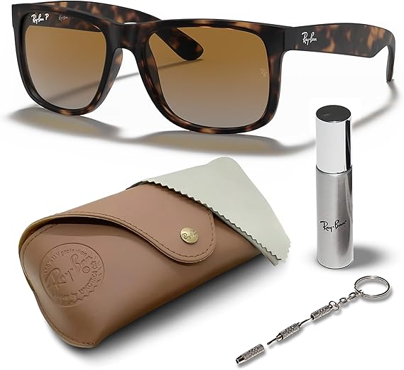 Color Mix Square Shape Sunglasses With Eyewear Kit Bundle - High Bridge Fit - Square Grey Lens