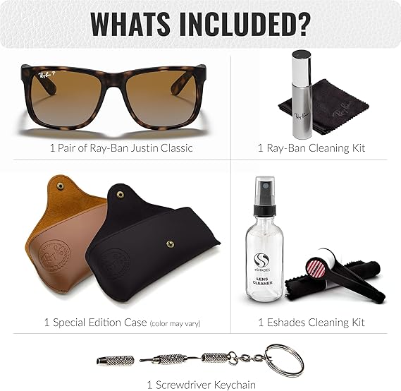 Color Mix Square Shape Sunglasses With Eyewear Kit Bundle - High Bridge Fit - Square Grey Lens