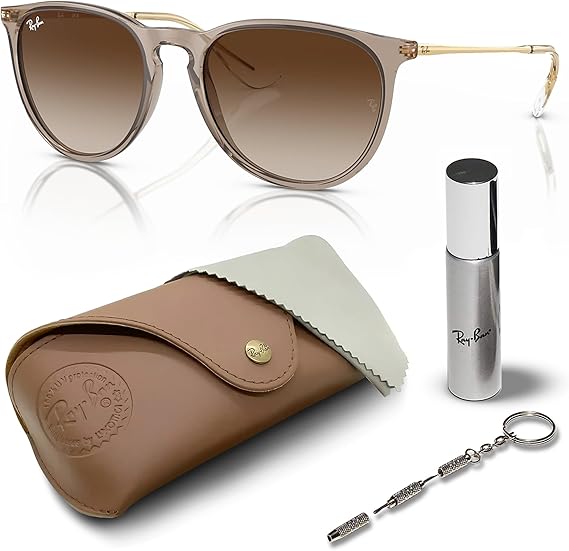 Phantos Shape Sunglasses With Eyewear Kit Bundle - High Bridge Fit -  Brown Frame  Brown Lens