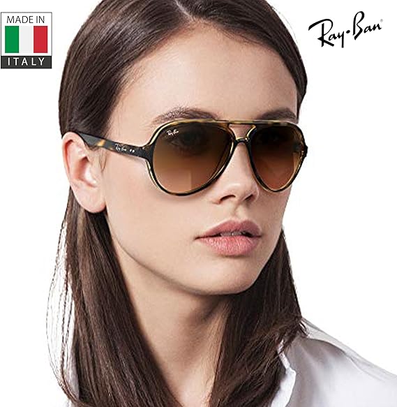 Classic Pilot Shape Sunglasses for Men & Women With Eyewear Kit Bundle Light Brown Gradient Lens