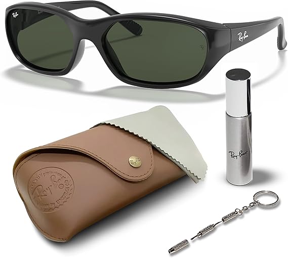 Rectangle Sunglasses With Eyewear Kit Bundle - High Bridge Fit