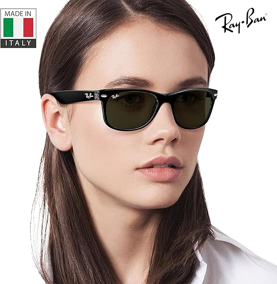 Wayfarer Color Mix Square Shape Sunglasses With Eyewear Kit Bundle - High Bridge Fit - Green Lens