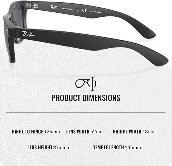 WAYFARER Classic Square Shape Sunglasses With Eyewear Kit Bundle - High Bridge Fit - Square Sunglasses