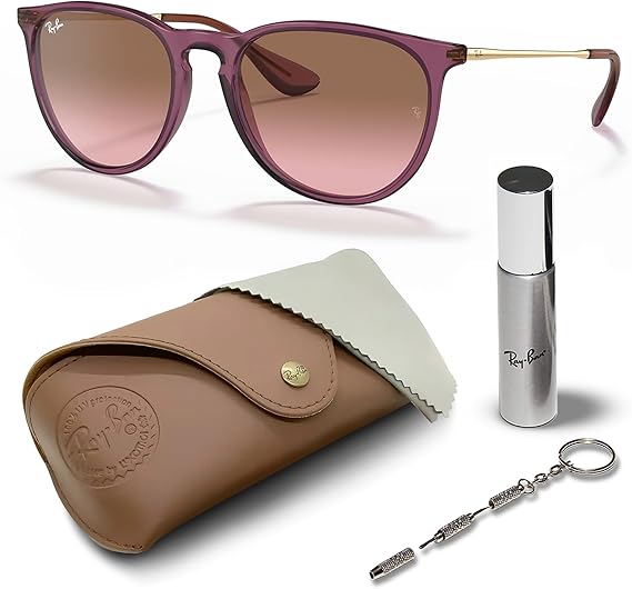 Phantos Shape Sunglasses With Eyewear Kit Bundle - High Bridge Fit - Gradient Brown Lens