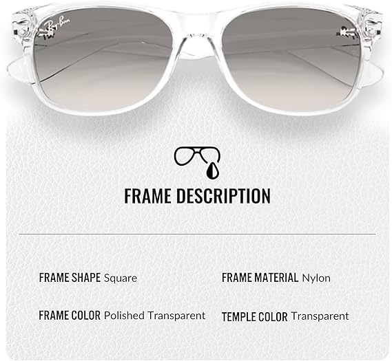 Classic Square Shape Sunglasses With Eyewear Kit Bundle Square Sunglasses  Polished Transparent Frame  Clear Grey Lens