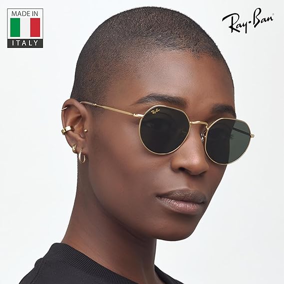 Round Shape Sunglasses With Eyewear Kit Bundle - Adjustable Nose Pads - Gold Frame  Green Lens