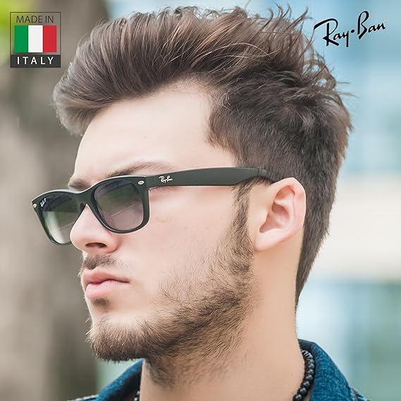 Classic Square Shape Sunglasses With Eyewear Kit Bundle Blue Grey Lens