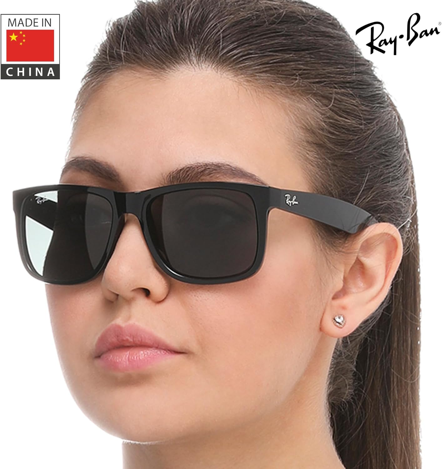 Square Shape Sunglasses With Eyewear Kit Bundle - High Bridge Fit Dark Green Lens