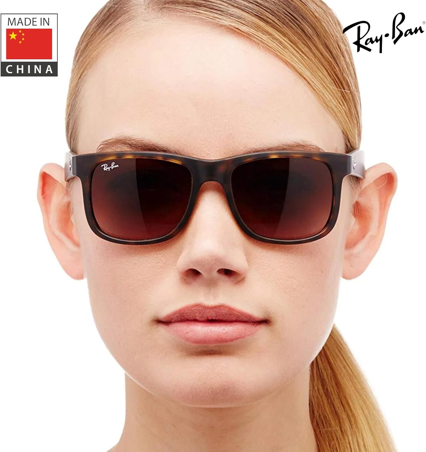 Classic Square Shape Sunglasses With Eyewear Kit Bundle - High Bridge Fit -  Dark Brown Lens