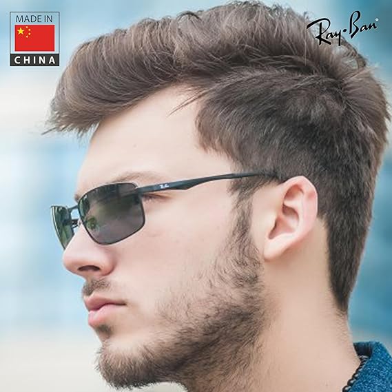 Rectangle Sunglasses With Eyewear Kit Bundle Sunglasses Polished Black Frame