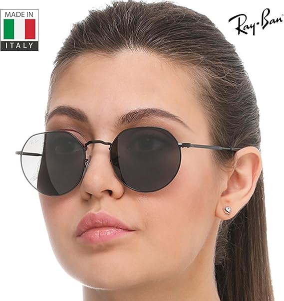 Round Shape Sunglasses With Eyewear Kit Bundle Polished Black Frame Polarized Black Lens