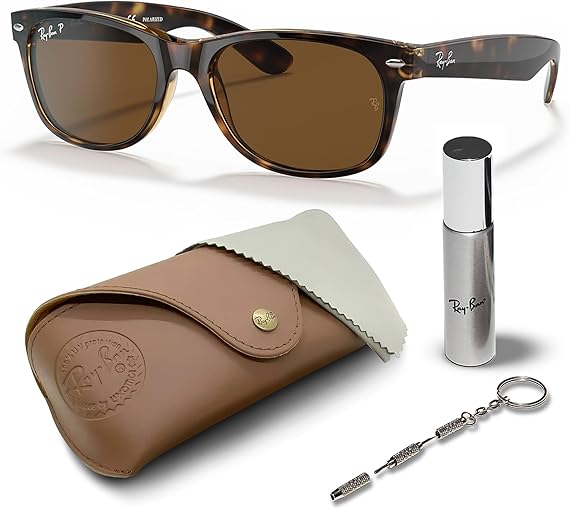 Classic Square Shape Sunglasses With Eyewear Kit Bundle