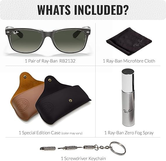 Wayfarer Color Mix Square Shape Sunglasses With Eyewear Kit Bundle