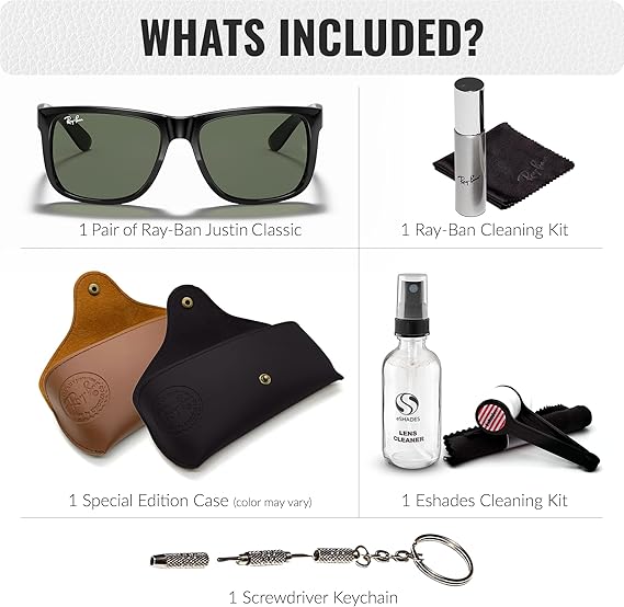 Color Mix Square Shape Sunglasses With Eyewear Kit Bundle - High Bridge Fit - Green Lens