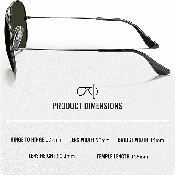 Classic Aviator Shape Sunglasses With Eyewear Kit Bundle  Polished Gunmetal Frame Green Lens