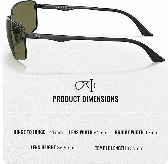 Rectangle Sunglasses With Eyewear Kit Bundle - Adjustable Nose Pads