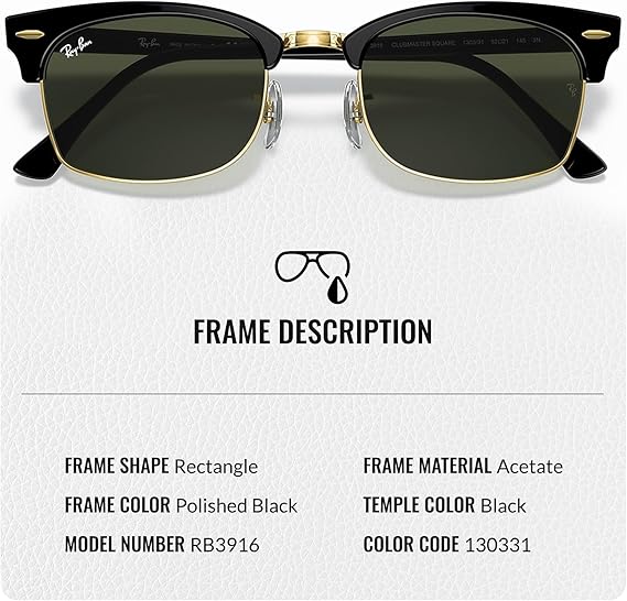 Square Legend Gold Rectangle Sunglasses With Eyewear Kit Bundle GREEN solid color