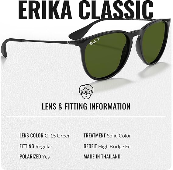 Classic Phantos Shape Sunglasses With Eyewear Kit Bundle - High Bridge Fit -  Green Lens