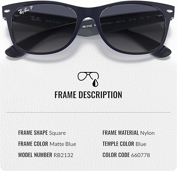 Classic Square Shape Sunglasses With Eyewear Kit Bundle  Square Sunglasses Matte Blue Frame Polarized Blue Gradient Lens