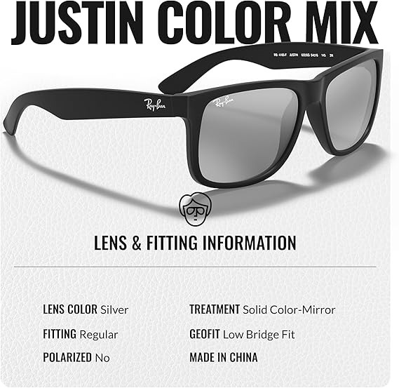 Square Shape Sunglasses With Eyewear Kit Bundle - High Bridge Fit  Black Frame  Silver Lens