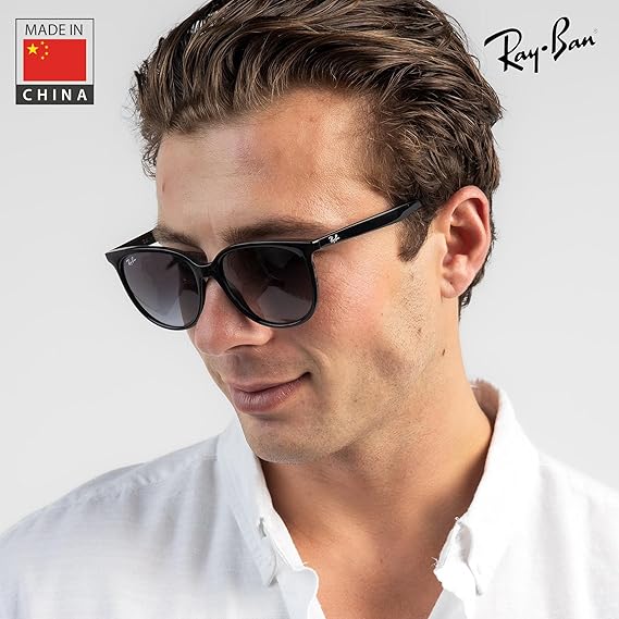 Shape Sunglasses With Eyewear Kit Bundle - High Bridge Fit - Grey Gradient Lens