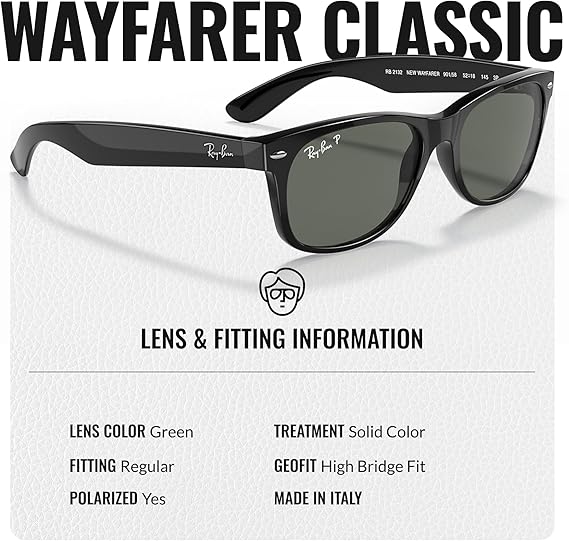 Classic Square Shape Sunglasses With Eyewear Kit Bundle Black Frame Polarized Green Lens