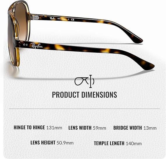 Classic Pilot Shape Sunglasses for Men & Women With Eyewear Kit Bundle Light Brown Gradient Lens