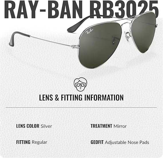 Classic Aviator Shape Sunglasses With Eyewear Kit Bundle  Polished Silver Frame Grey Lens