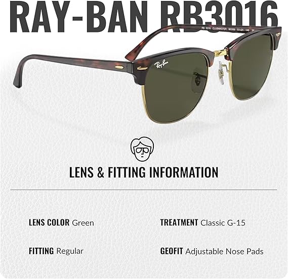 Clubmaster Classic Square Shape Sunglasses With Eyewear Kit Bundle Gold Frame Green Lens