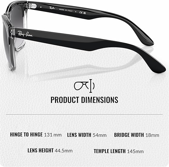 Square Shape Sunglasses With Eyewear Kit Bundle - High Bridge Fit - Casual Wear Square Sunglasses Polished Black on Transparent Frame  Grey Lens