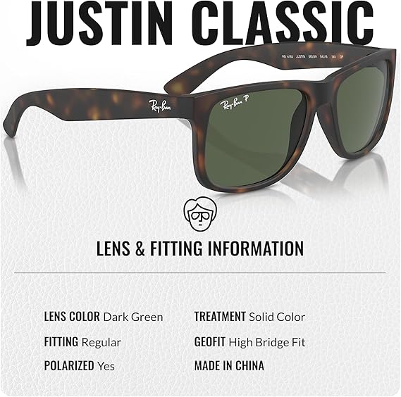 Classic Square Shape Sunglasses With Eyewear Kit Bundle - High Bridge Fit Frame Polarized Dark Green Lens