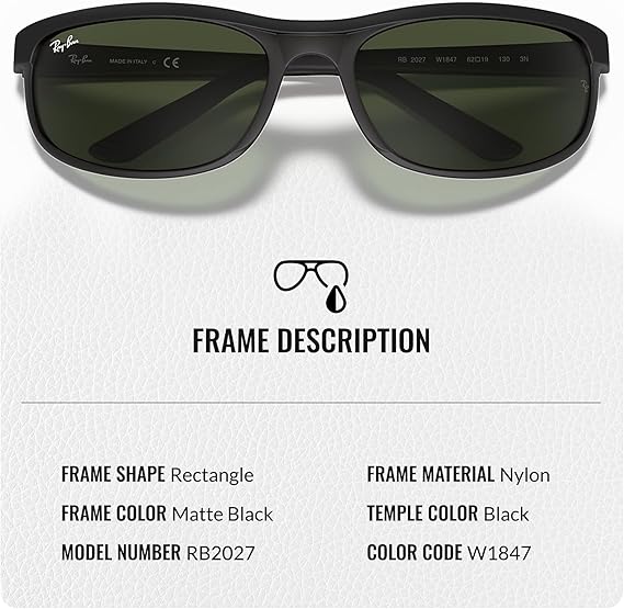 Rectangle Sunglasses With Eyewear Kit Bundle - High Bridge Fit -  Green Lens