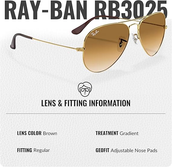 Classic Aviator Shape Sunglasses With Eyewear Kit Bundle Arista Gold Frame Light Brown Lens